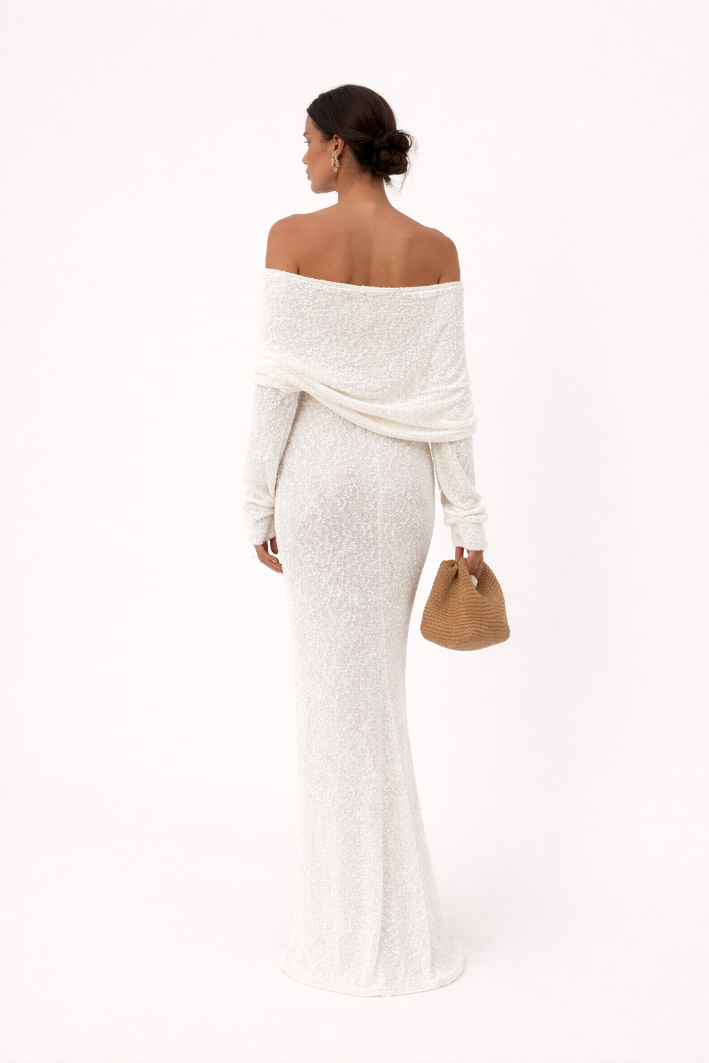 Schulternahes Maxikleid für Frauen - Adelheid