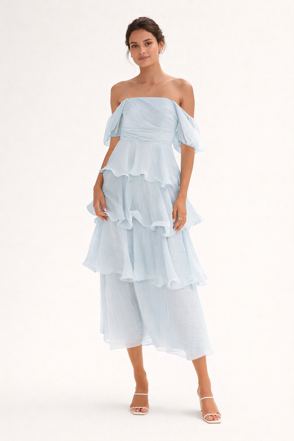 Mehrlagiges Midikleid mit Rüschen für Frauen - Gisela