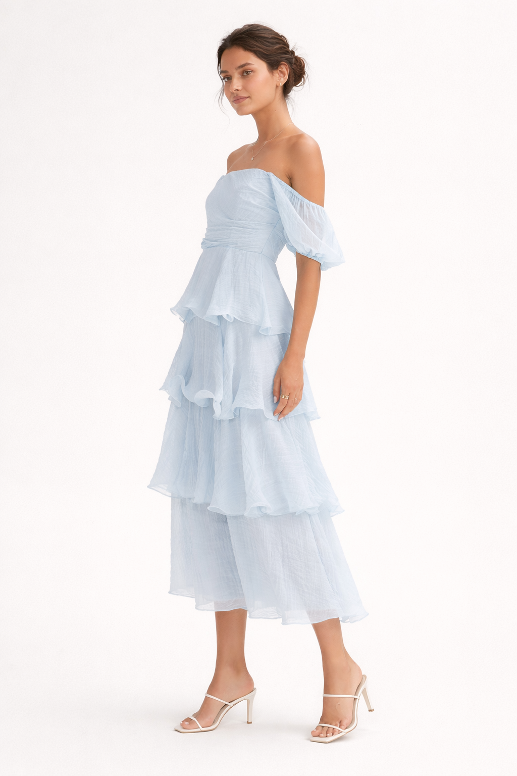 Mehrlagiges Midikleid mit Rüschen für Frauen - Gisela