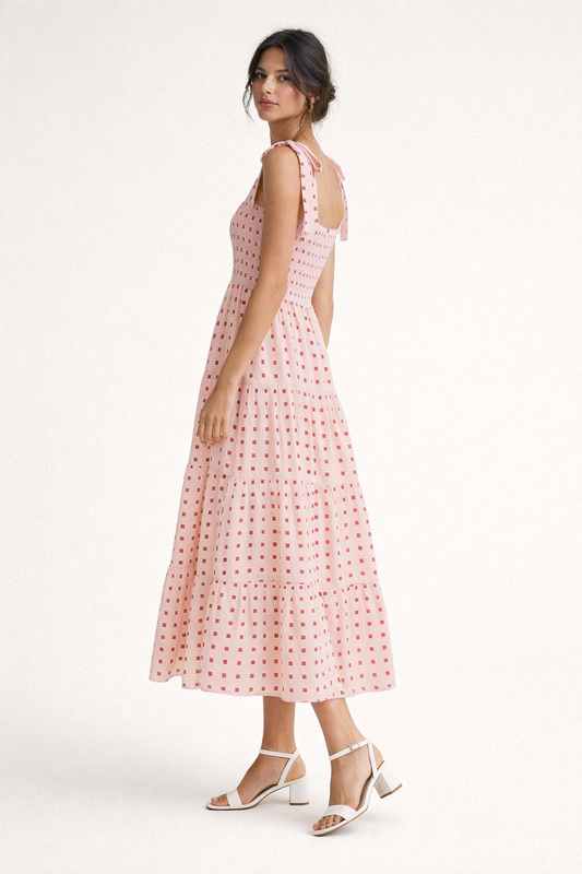 Robe midi à imprimé géométrique pour femmes - Liesel
