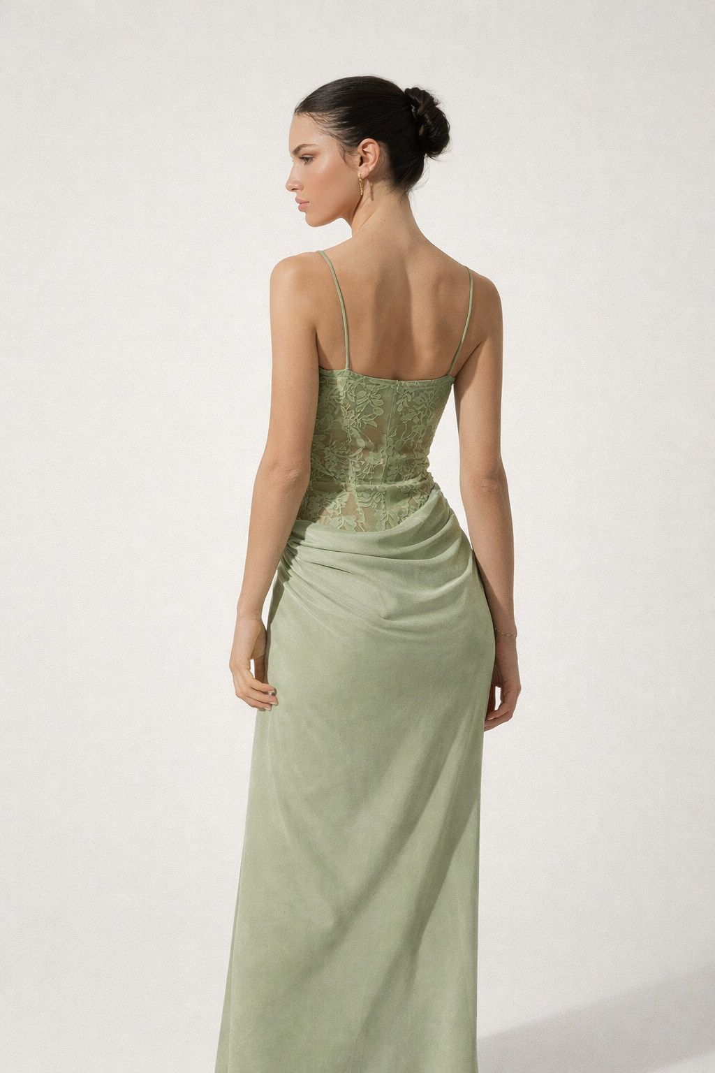 Maxikleid aus floraler Spitze für Frauen - Lina