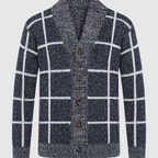 Karierte Strickjacke mit Revers - Adrien