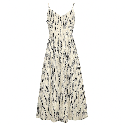 Robe midi à fines bretelles imprimée - Noelia