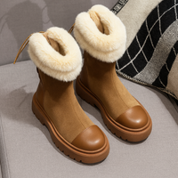 Winterstiefel mit Wildledereffekt für Damen - Yalinne