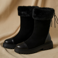 Winterstiefel mit Wildledereffekt für Damen - Yalinne