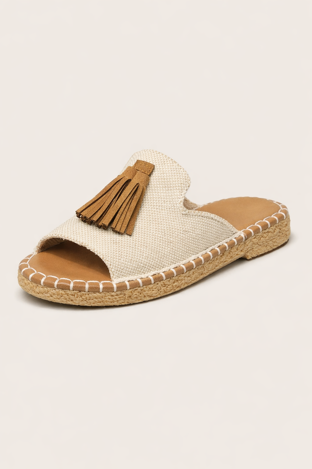 Flache Damensandalen mit Quaste - Annelie