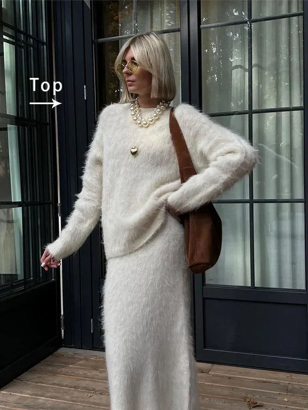 Ensemble tricoté pour femme avec texture douce - Eliane