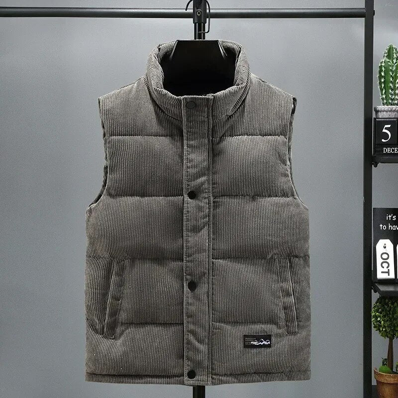 DAMIAN - Gilet chaud en velours côtelé
