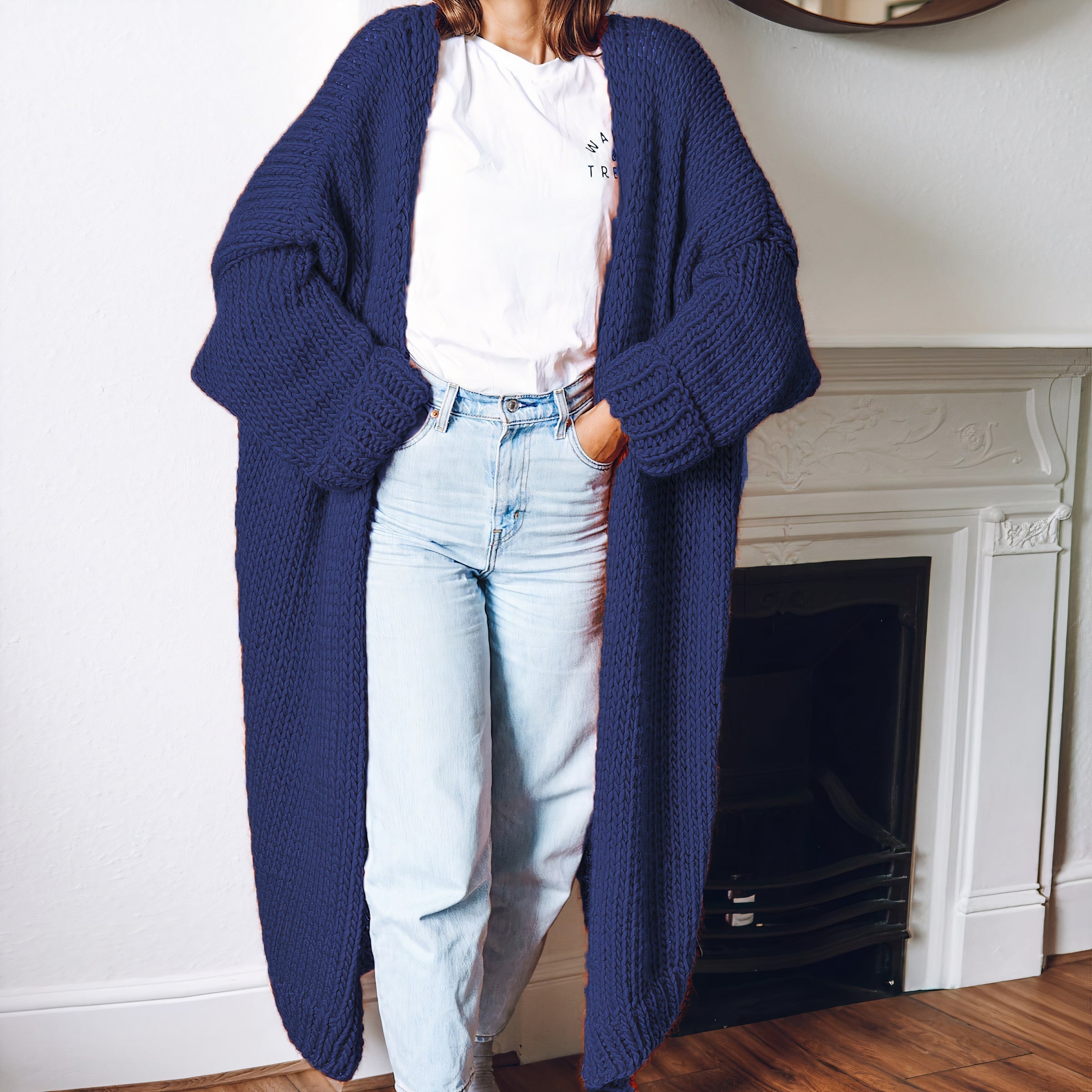 DARIA - Lange Strickjacke