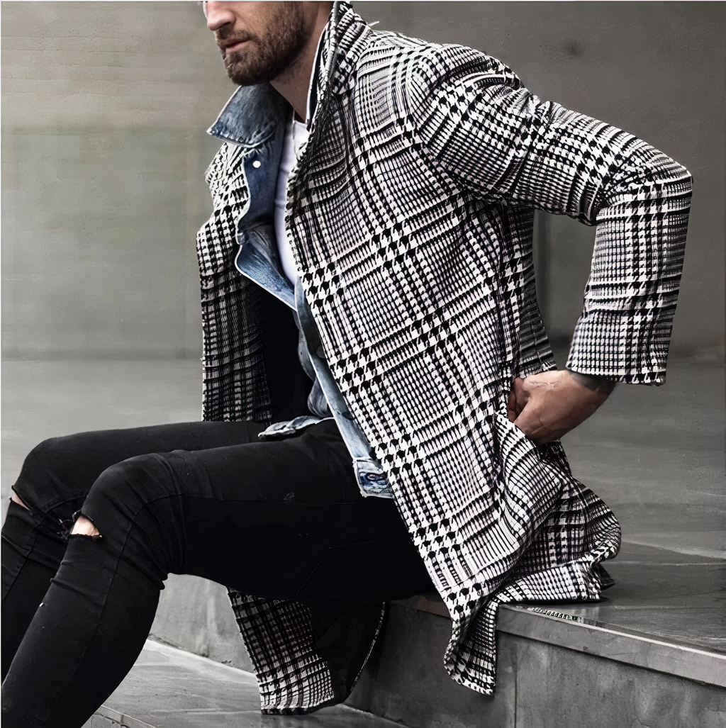 DYLAN - Kariert Lapel Mantel