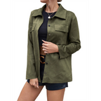 Damenjacke aus Wildleder mit Knöpfen - Valay