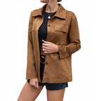 Damenjacke aus Wildleder mit Knöpfen - Valay