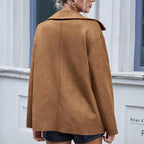 Damenjacke aus Wildleder mit Knöpfen - Valay