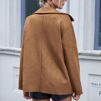 Veste en daim à boutons pour femme - Valay