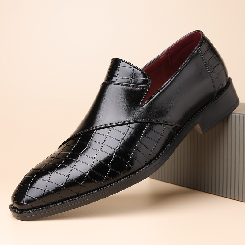 Slipper aus veganem Leder mit geprägter Textur für Männer - Barrett