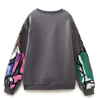 LuxeKnit - Sweatshirts à la coupe décontractée avec impression en laine