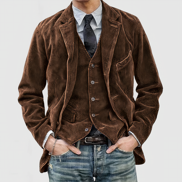 ELLIOT - Veste en velours côtelé décontractée