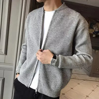 Cardigan classique pour hommes avec fermeture éclair