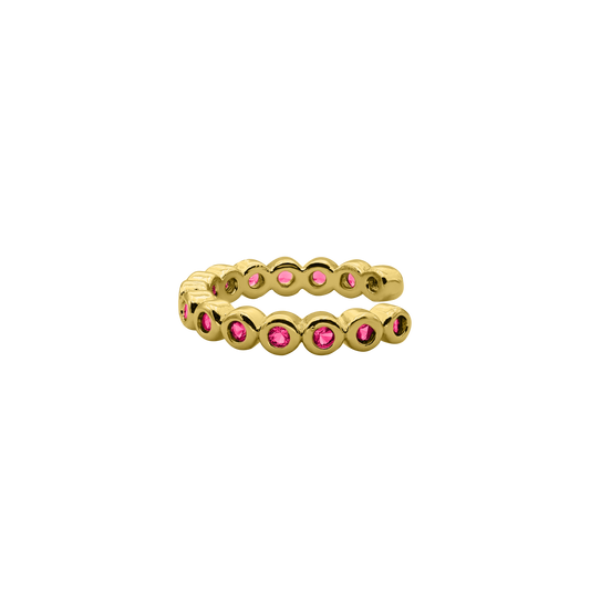 Pink Glory Earcuff plaqué or 14 carats