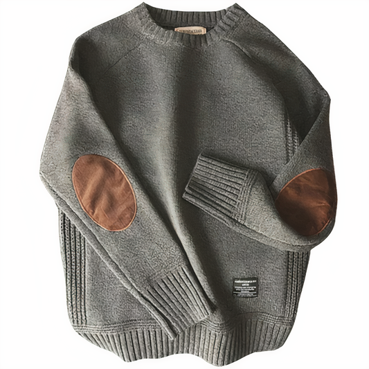 FAIZAN - Pull-over rapiécé tricoté