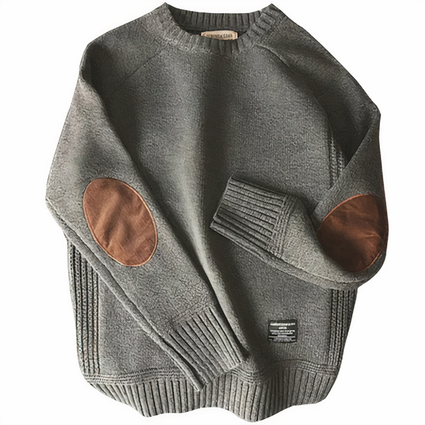 FAIZAN - Pull-over rapiécé tricoté