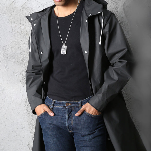 Veste de pluie pour hommes avec capuche
