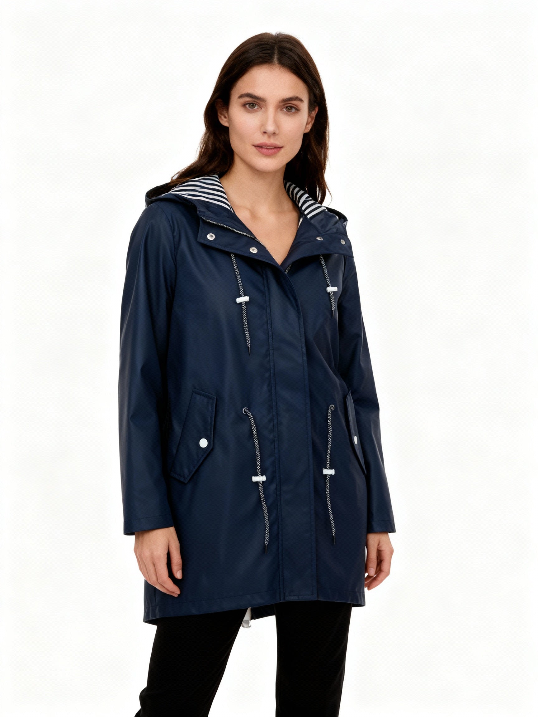 Wasserdichte Damenjacke in gerader Silhouette mit Kapuze - Alvindra