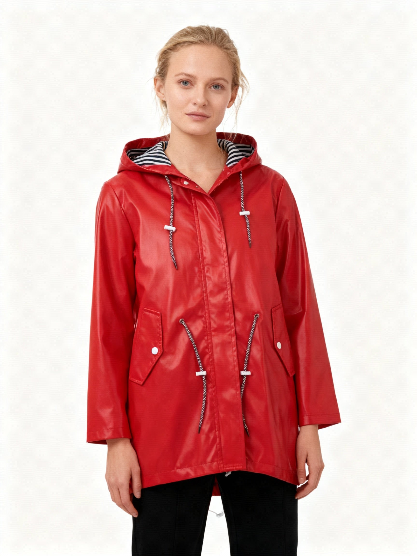 Wasserdichte Damenjacke in gerader Silhouette mit Kapuze - Alvindra