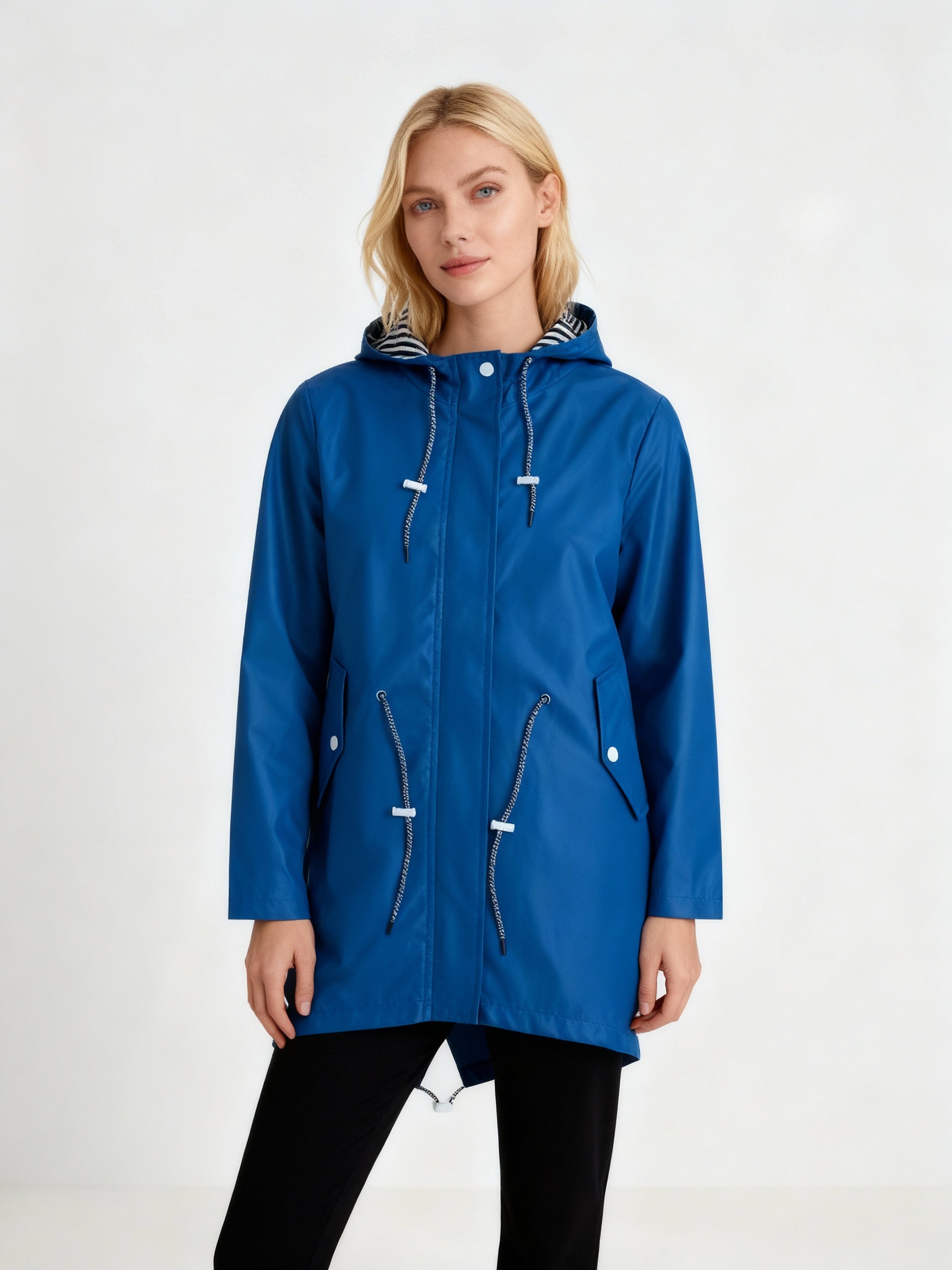 Wasserdichte Damenjacke in gerader Silhouette mit Kapuze - Alvindra