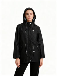 Wasserdichte Damenjacke in gerader Silhouette mit Kapuze - Alvindra