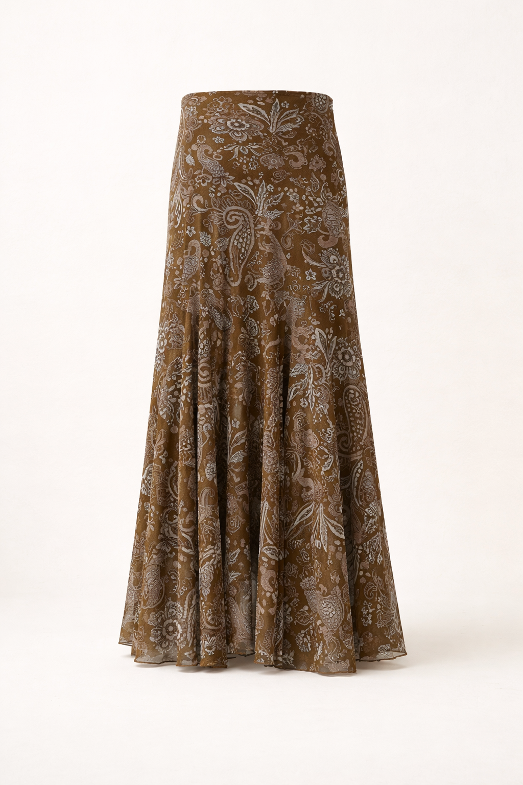 Damen Midirock bedruckt hohe Taille Boho-Stil - Nerida