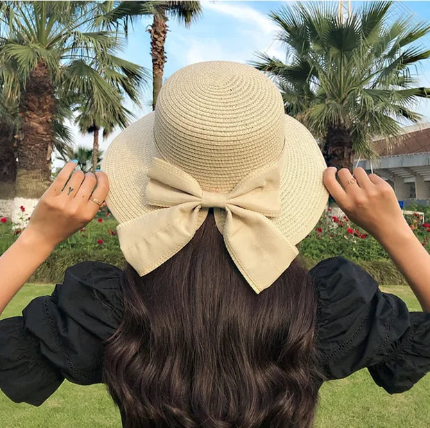 Chapeau de paille pliable à grand rebord Floppy