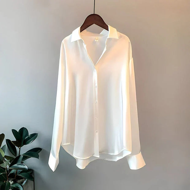 Ledina - Chemise en soie de luxe pour femme pour un look élégant