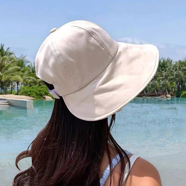 chapeau d'été en coton doux seau solaire