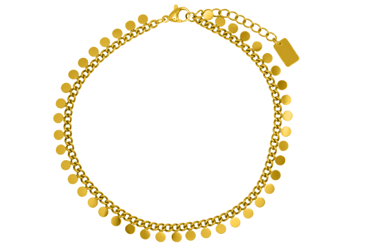 Mini Coins Anklet 14K plaqué or