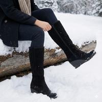 Damen-Winterstiefel mit umklappbarem Schaft und Thermofutter - Selvara