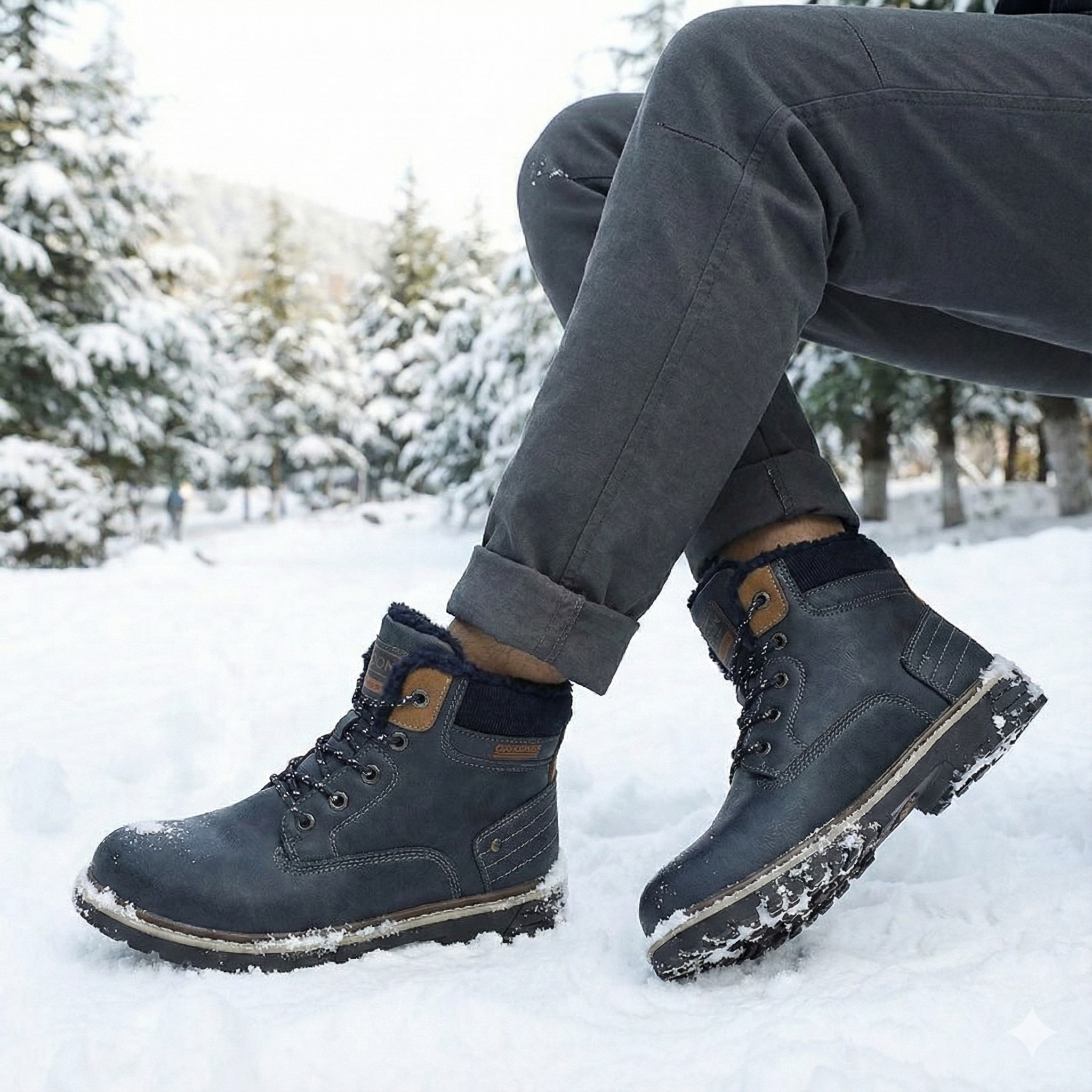 Herren-Winterstiefel mit Thermofutter und robuster Sohle - Karsen