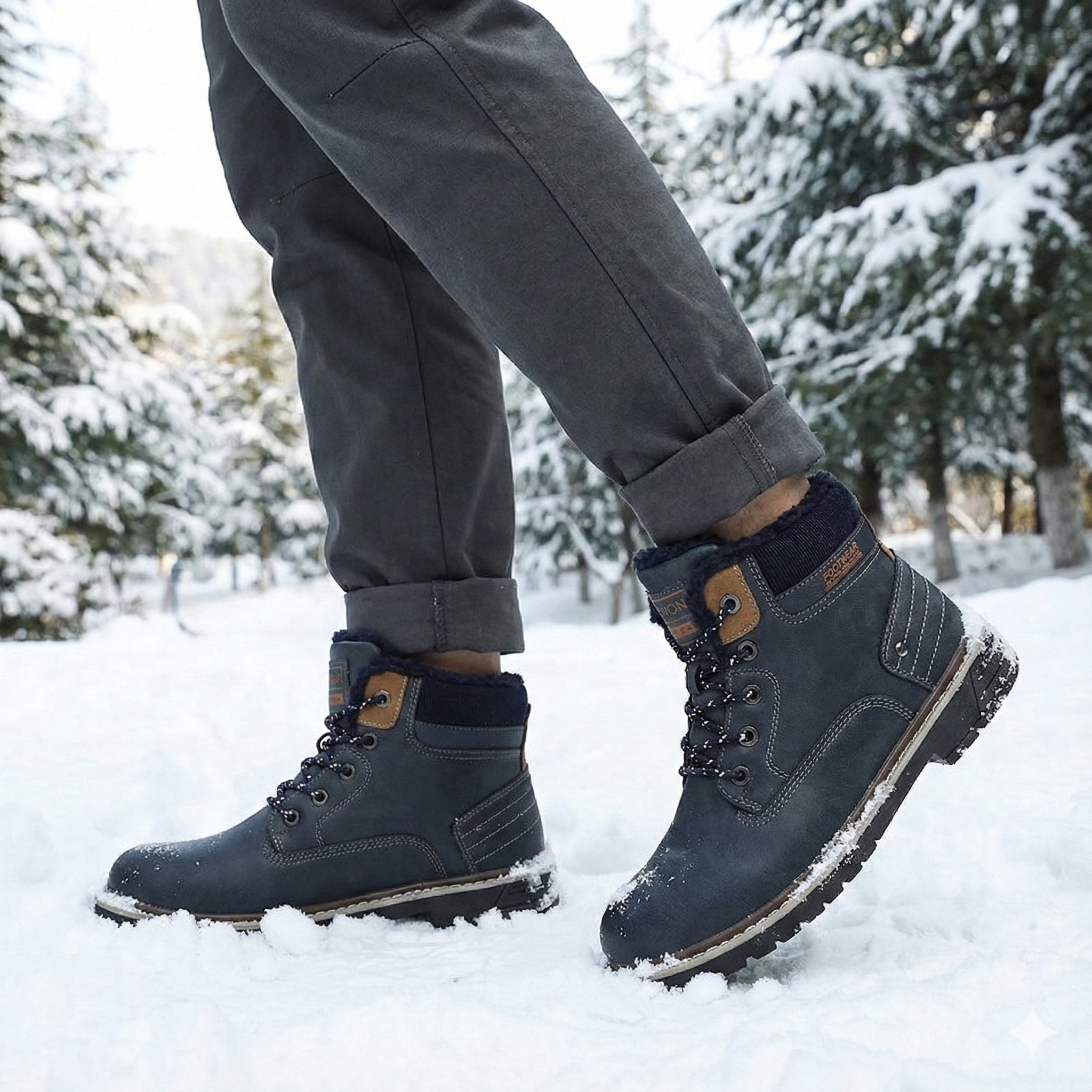 Herren-Winterstiefel mit Thermofutter und robuster Sohle - Karsen