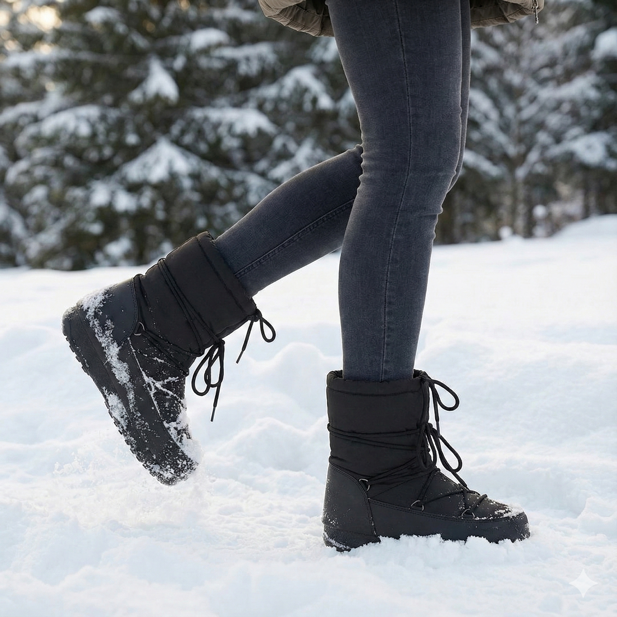 Wasserdichte, gepolsterte Schneestiefel für Damen - Kolesa
