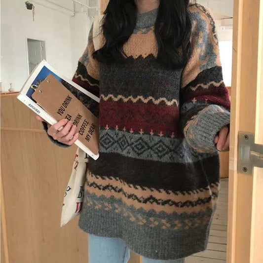Pull rayé vintage pour femmes Pinko