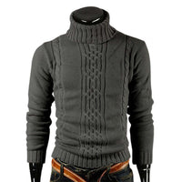 LUCIAN - Pull à col roulé en coton avec motif torsadé