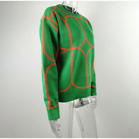 Chio - Geometrischer Rundhalspullover mit markantem Muster