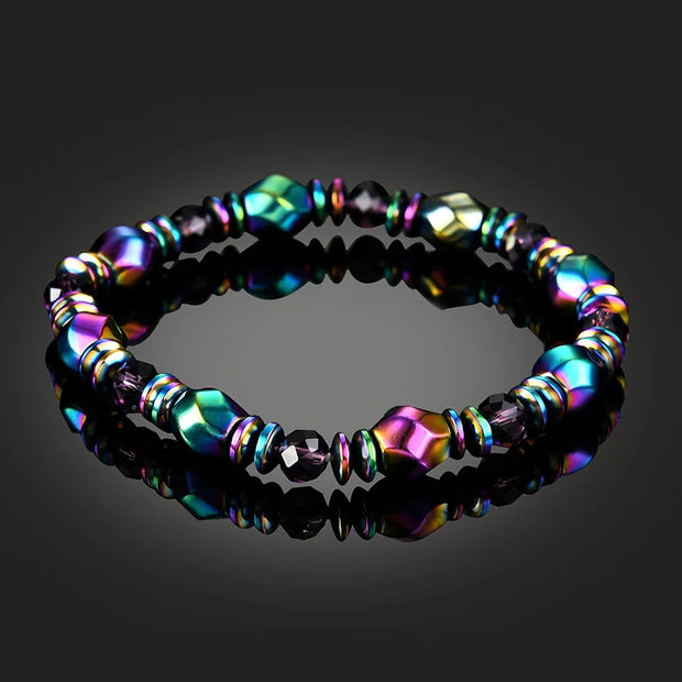 Bracelet perles métalliques énergisantes design magnétique - Eonix