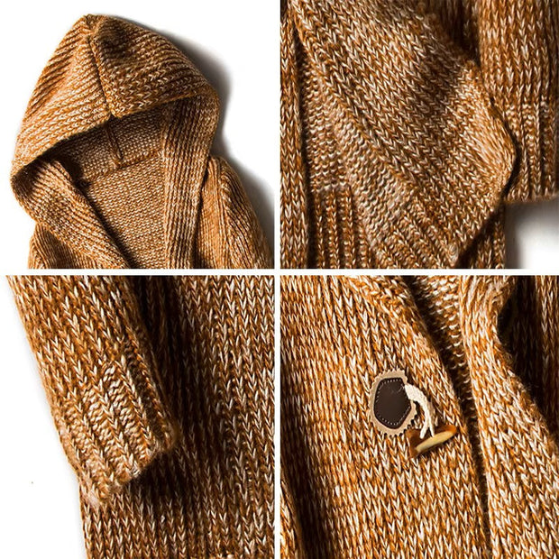 Cardigan à capuche en maille épaisse pour hommes - Marlow