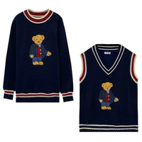 Pull ours de dessin animé de style japonais pour femmes