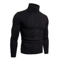 LUCIAN - Pull à col roulé en coton avec motif torsadé
