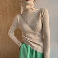 Pulls à col roulé Slim pour femmes