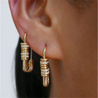Boucles d'oreilles gouttes d'eau brillantes