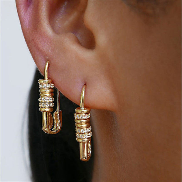 Boucles d'oreilles gouttes d'eau brillantes