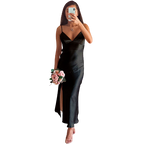 Nicole - Knöchellanges, geschlitztes Sommer-Abendkleid für Frauen